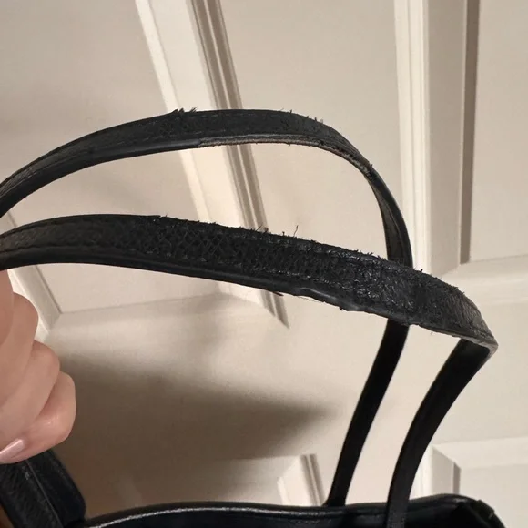 Coach Large Tote Bag Shoulder Bag Logo F36875 Leather Black - Picture 6 of 6